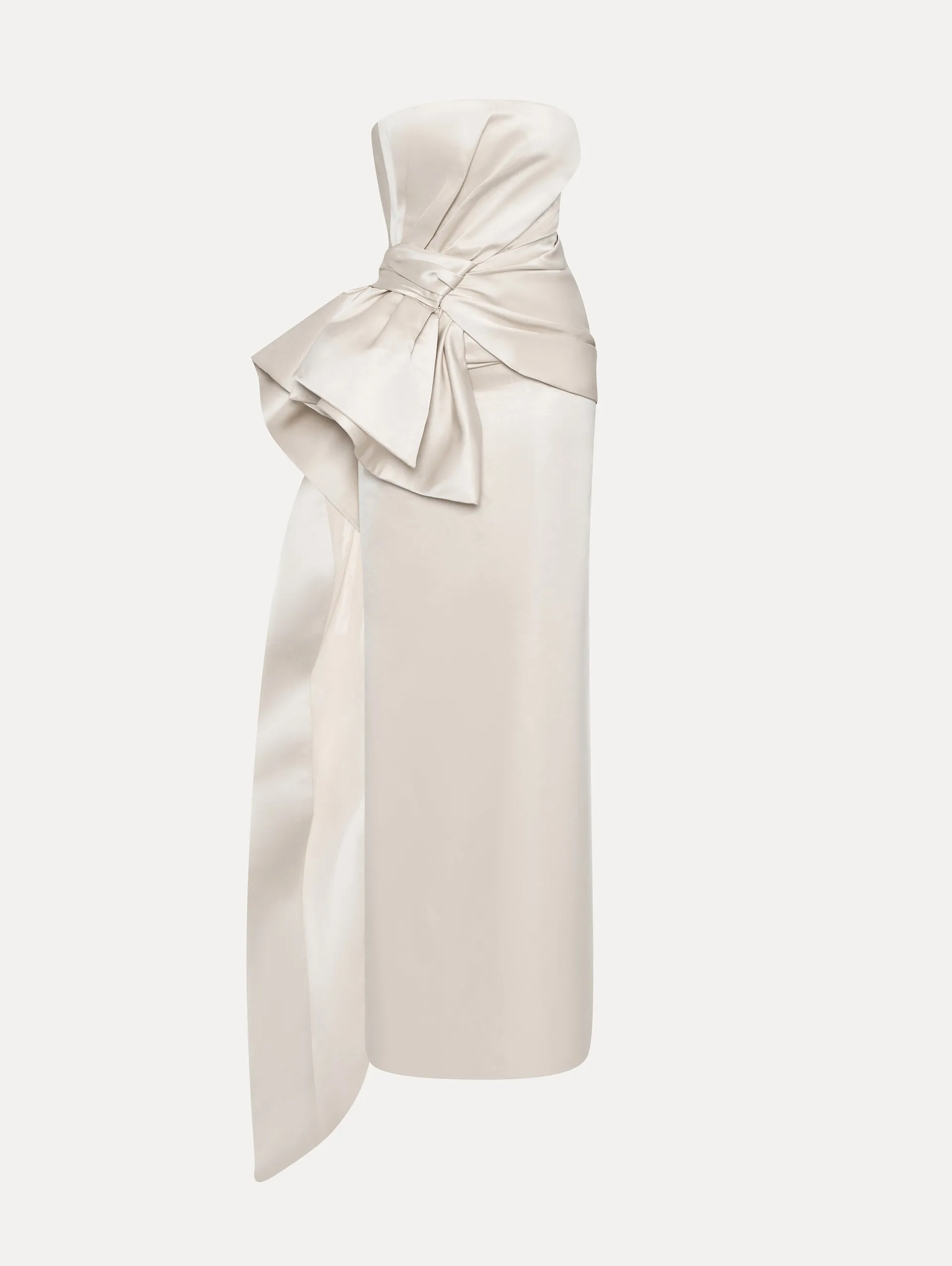 Bow Detail Trumpet Gown