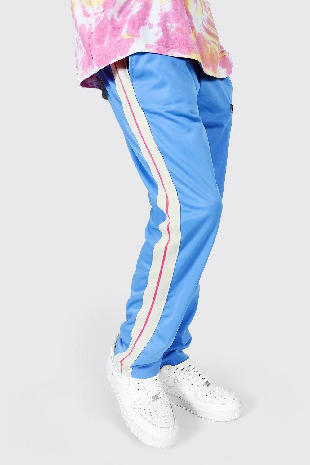 Loose Fit Tricot Joggers With Side Tape