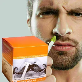 Nose Wax Kit for Men Women - Waxing Kit for Quick Easy Nose Hair Removal Nose Hair Removal Wax Kit with Safe Tip Applicator,Safe