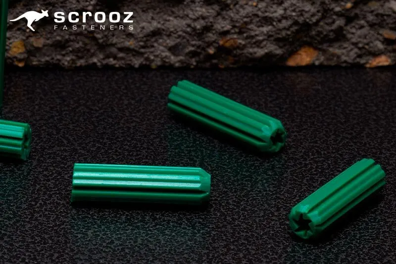 Wall plugs plastic green 35mm carton of 2000