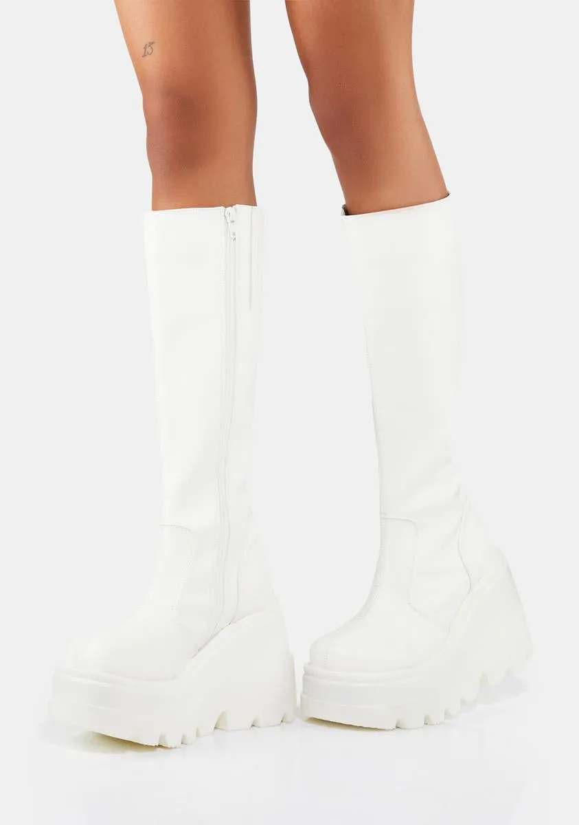 White Go-Go Shaker Boots-